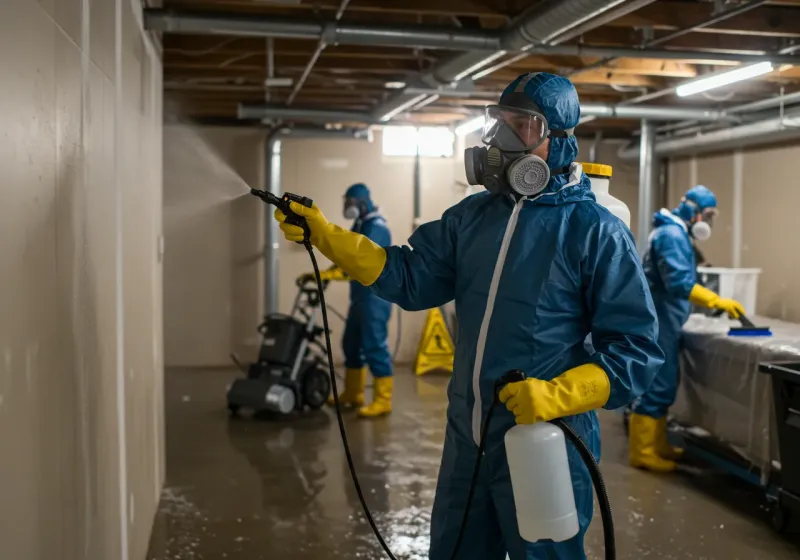 Basement Sanitization and Antimicrobial Treatment process in Advance, NC